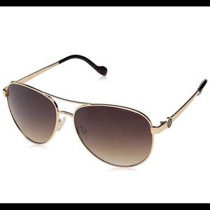 Jessica Simpson Metal Aviator Sunglasses